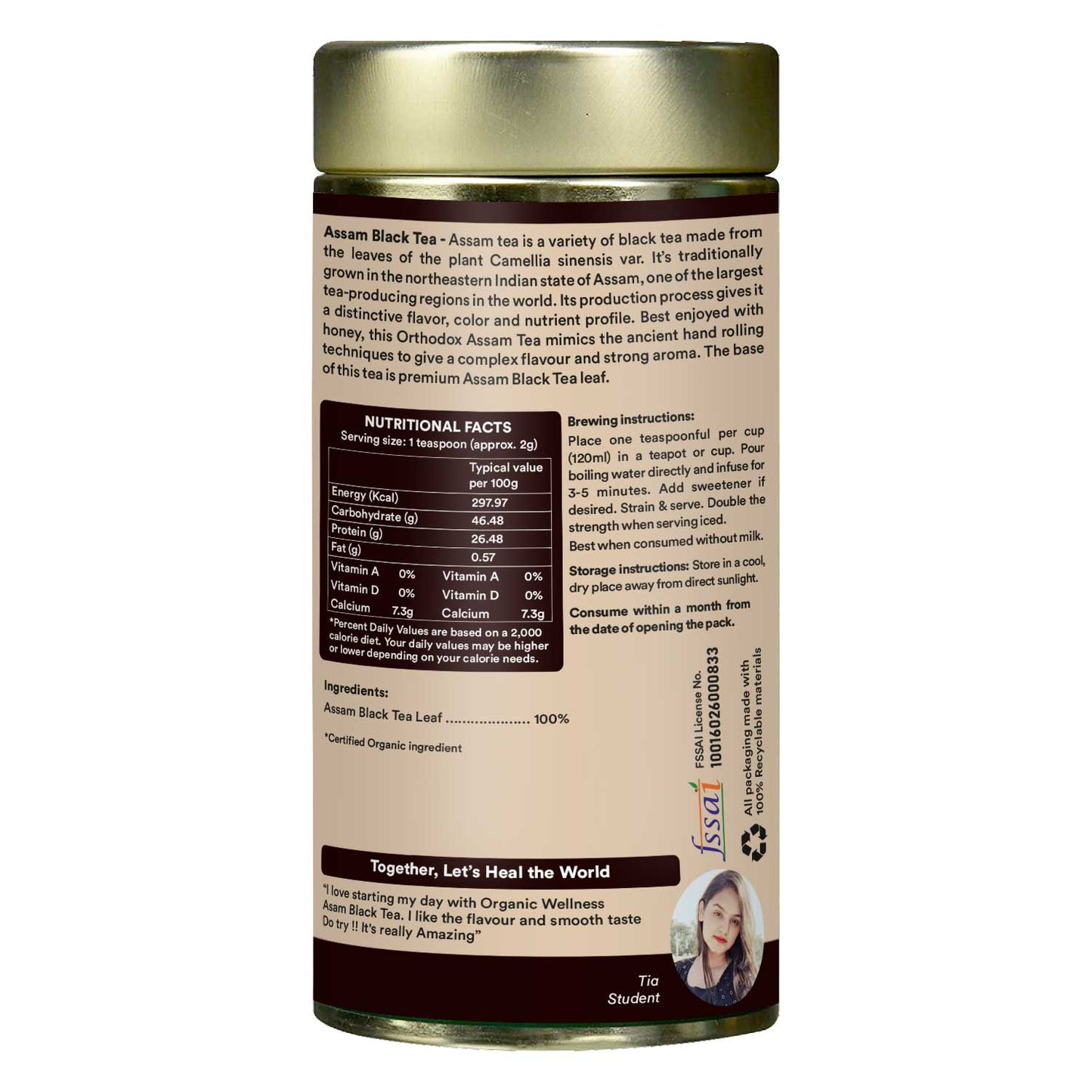 Organic Wellness Assam Black Tea