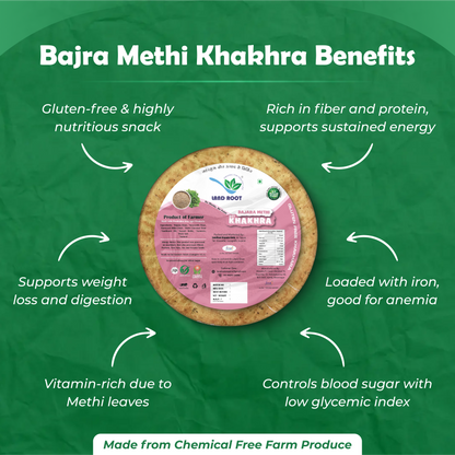 Organic Gluten Free Bajara Methi Khakhra