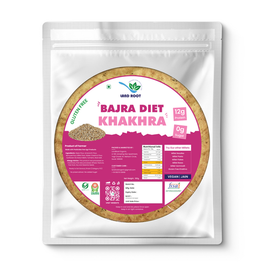 LandRoot Organic Gluten Free Bajra Methi Diet Khakhra