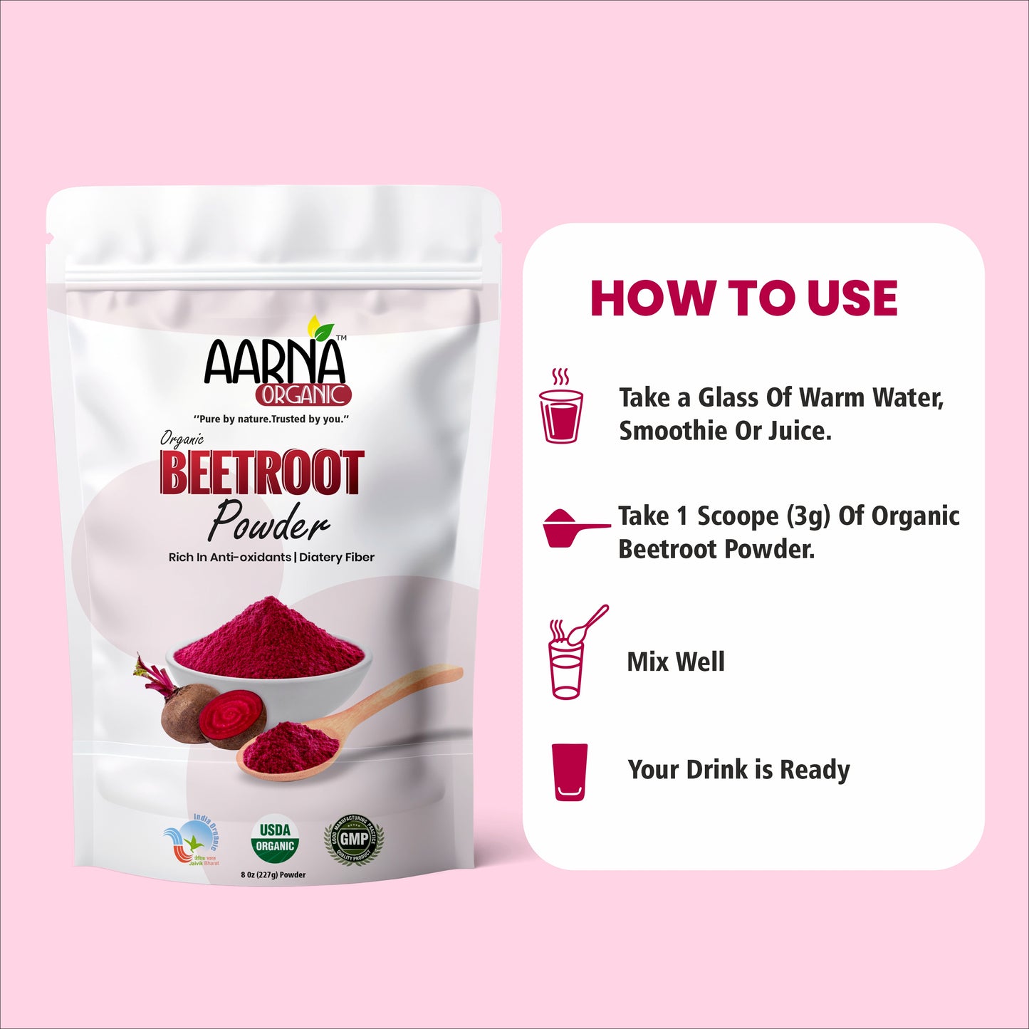 Aarna Organic Beetroot Powder 227g