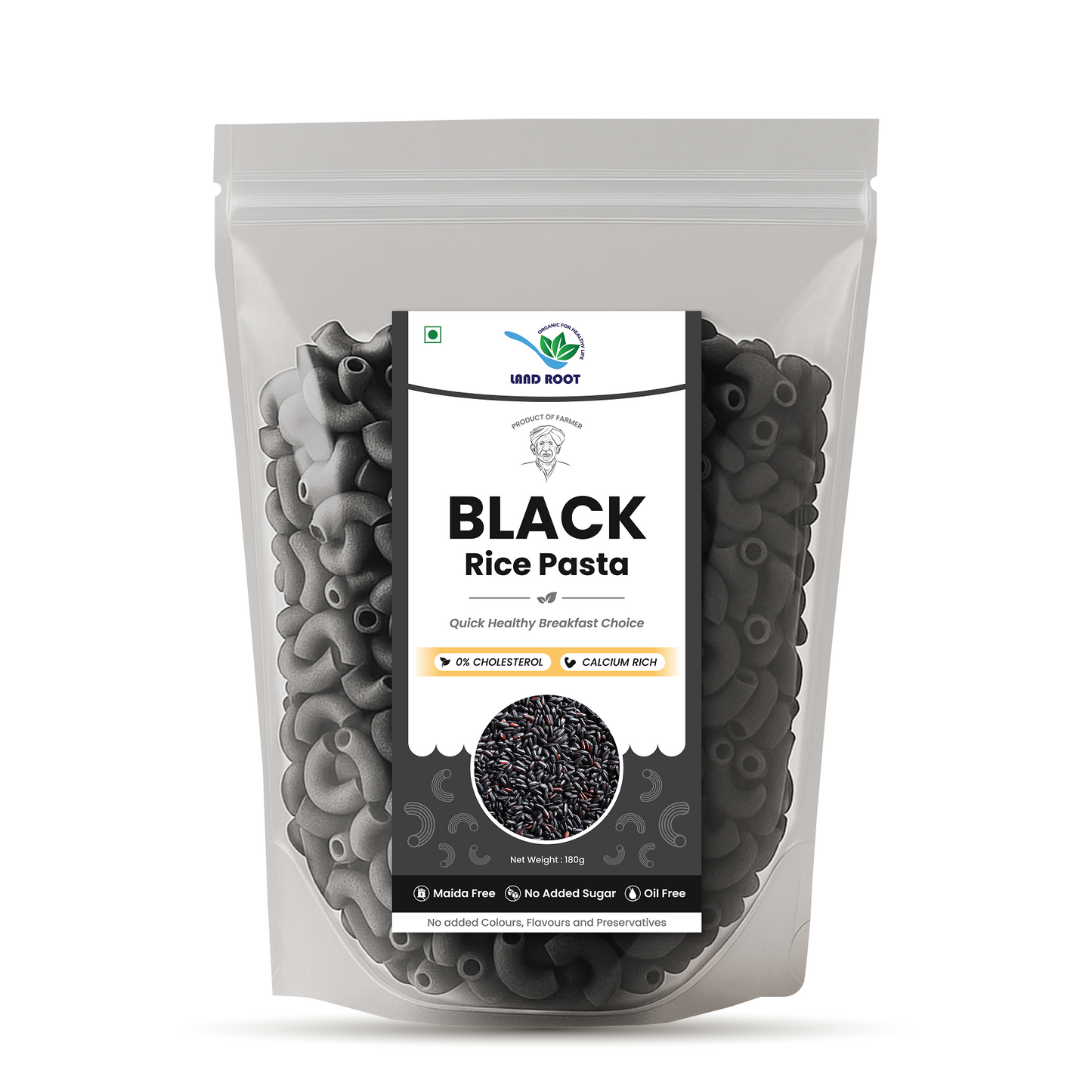 LandRoot Organic Black Rice Pasta