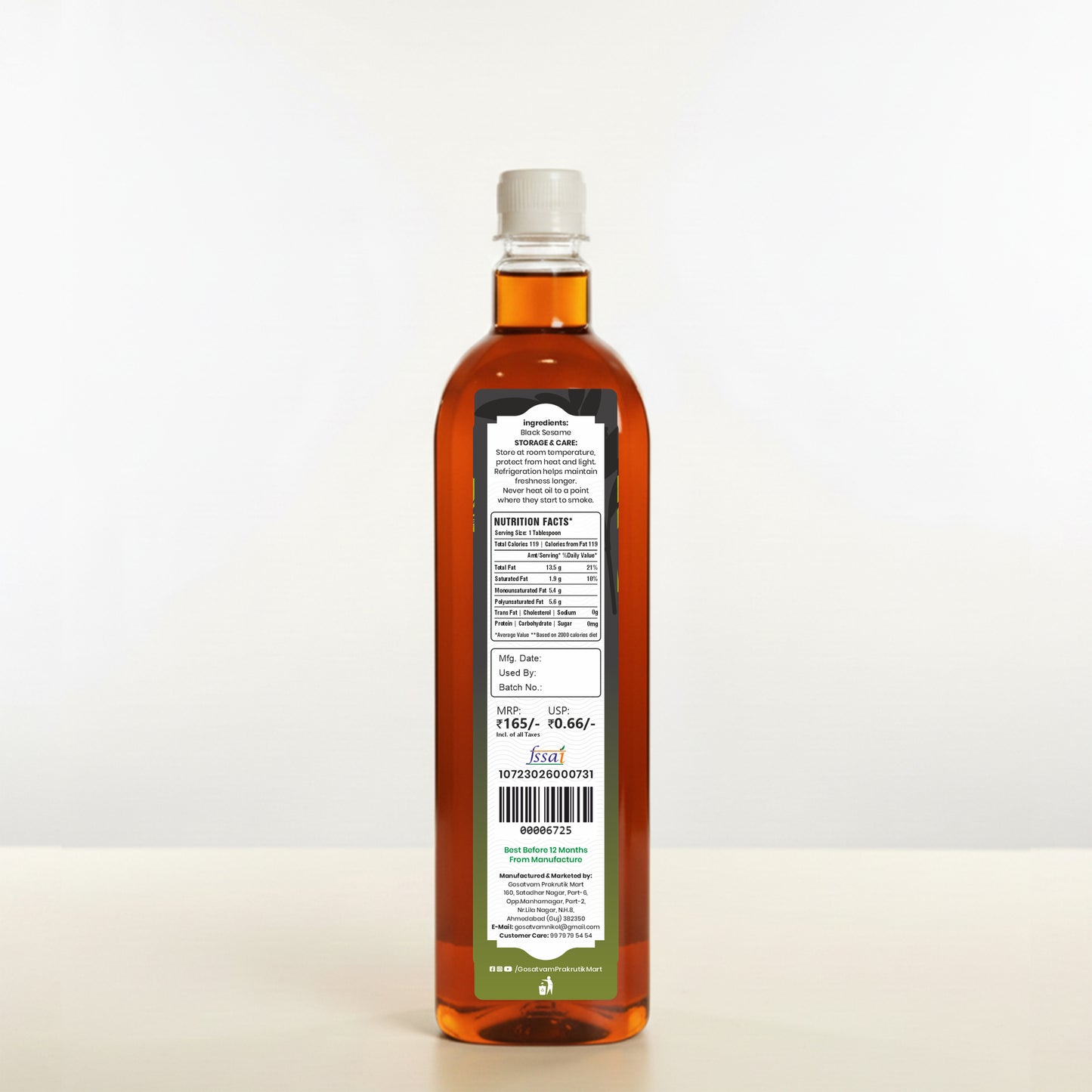 Black Sesame Oil 250 ML