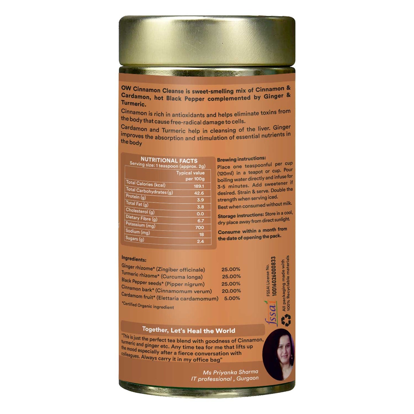 Organic Wellness Cinnamon Cleanse Tea