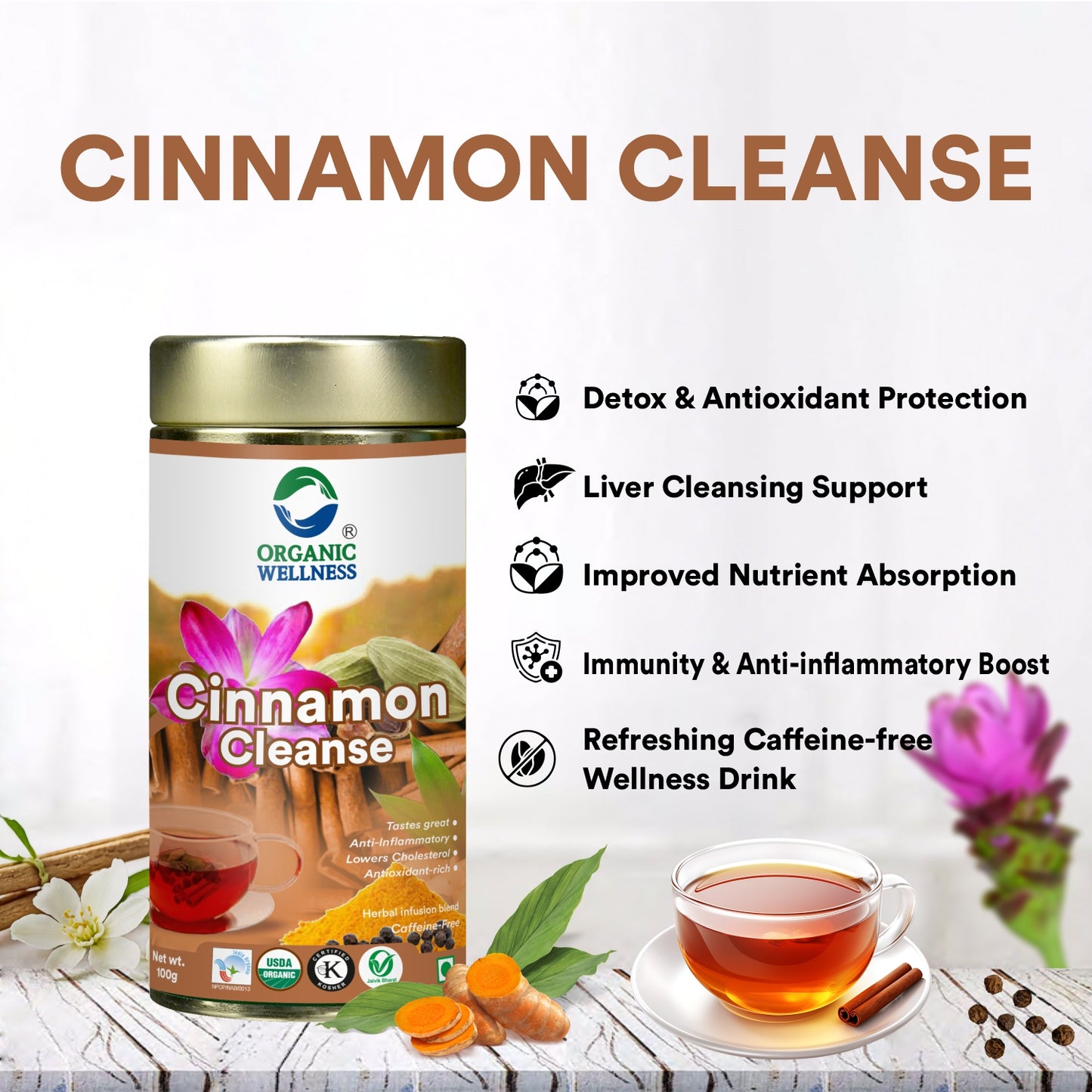 Organic Wellness Cinnamon Cleanse Tea