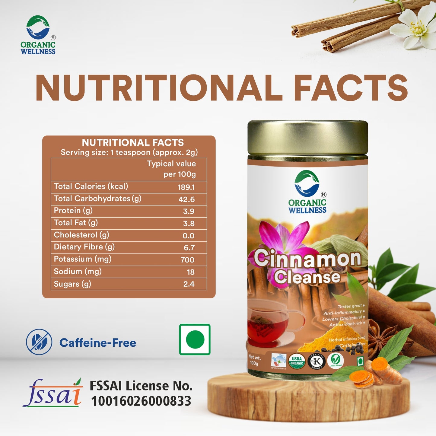 Organic Wellness Cinnamon Cleanse Tea