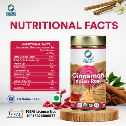 Organic Wellness Cinnamon Indian Rose Tea
