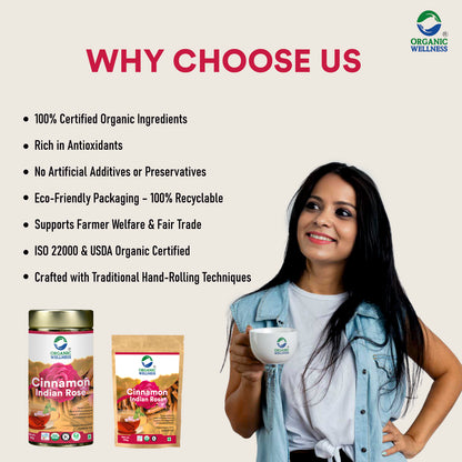 Organic Wellness Cinnamon Indian Rose Tea