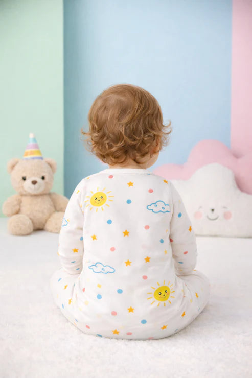 Ultra-Soft Bamboo Cotton Full Sleeves Romper- All season wear