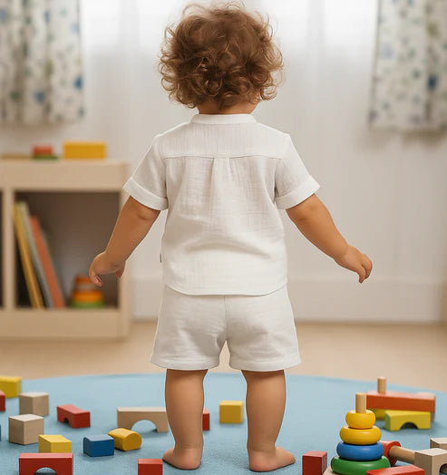 Tiny Tiggy Premium Double Gauze Cotton Boy Co-ord Set - Ultra Soft and Breathable fabric