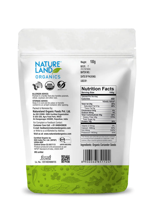 Organic Coriander Powder 100 Gm