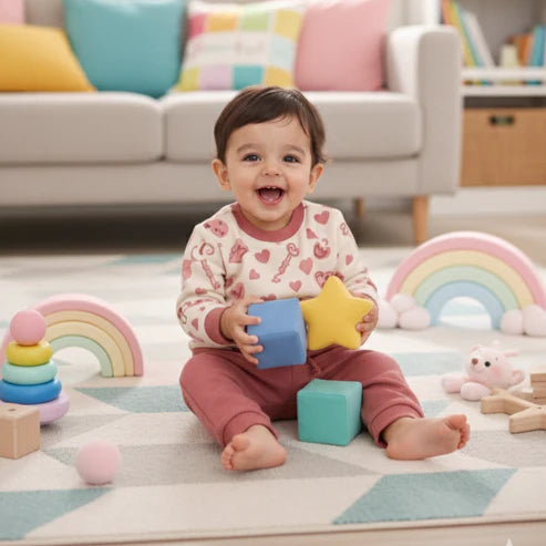 Bamboo Cotton Printed Pyjama Set | Soft Top & Jogger Outfit for Infants