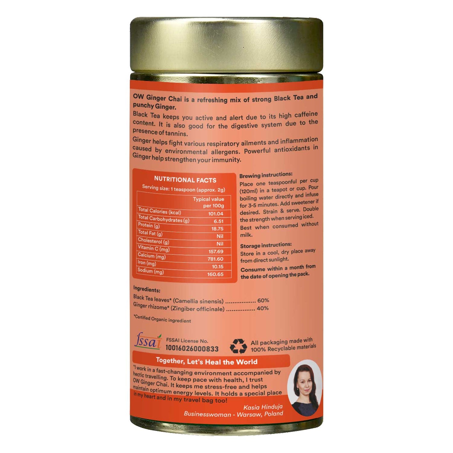 Organic Wellness Ginger Chai