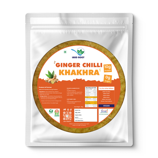 LandRoot Organic Ginger Chilli Diet Khakhra
