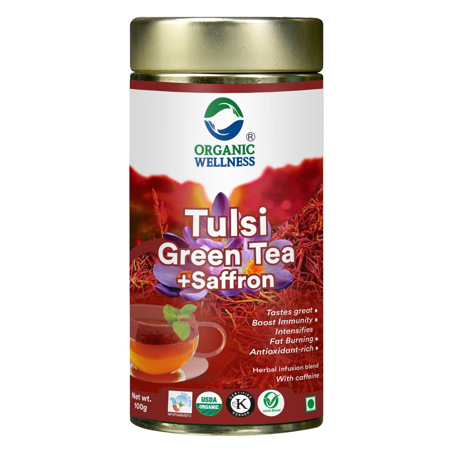Tulsi Green Tea + Saffron