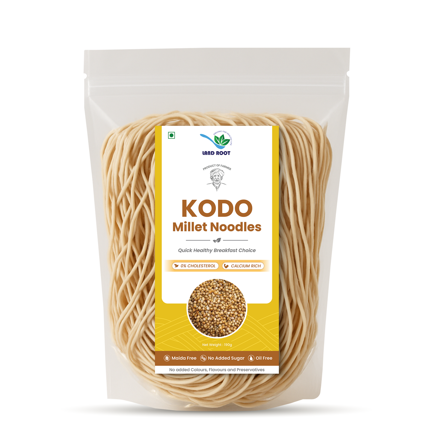 LandRoot Organic Kodo Millets Noodles