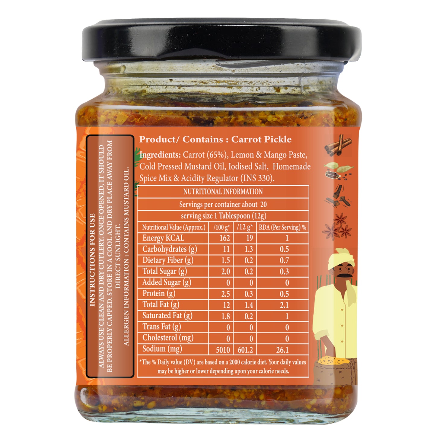 GAJAR ACHARI TWIST (Carrot Pickle)