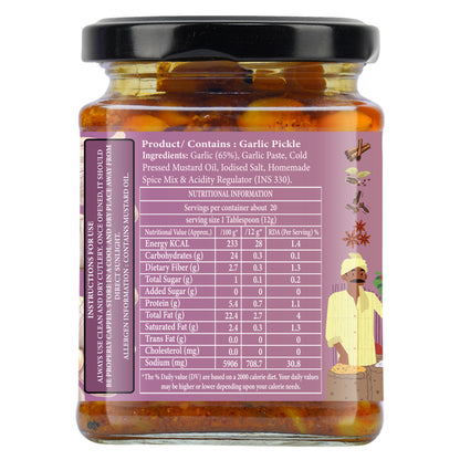 LAHSUN ACHARI TWIST (Garlic Pickle)