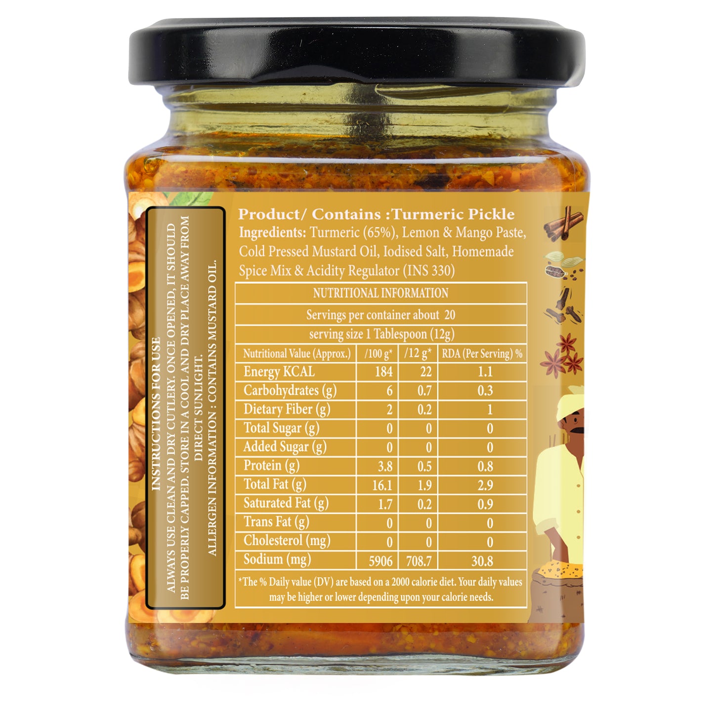 HALDI ACHARI FUSION (Turmeric Pickle)