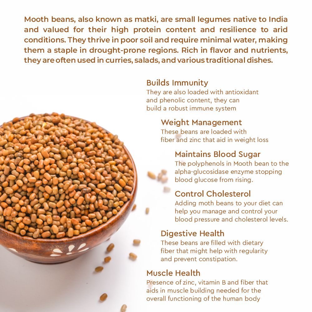 Organic Desi Mooth Bean (Matki Bean)
