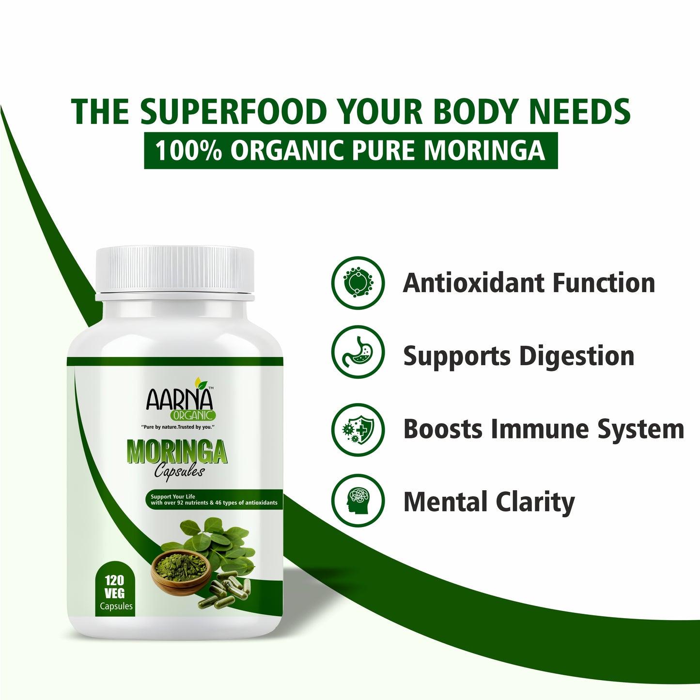Aarna Organic Moringa Capsules