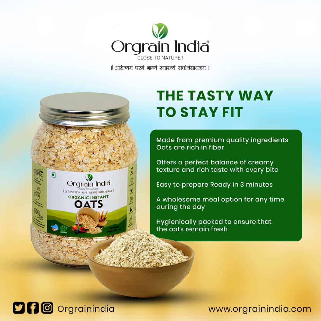 Organic Instant Oats 400 gm