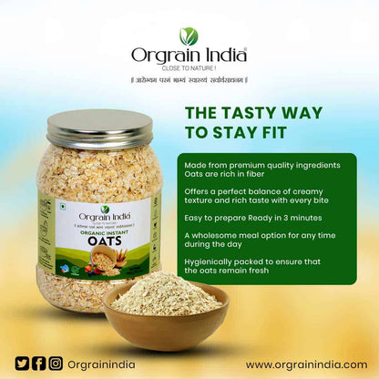 Organic Instant Oats 400 gm