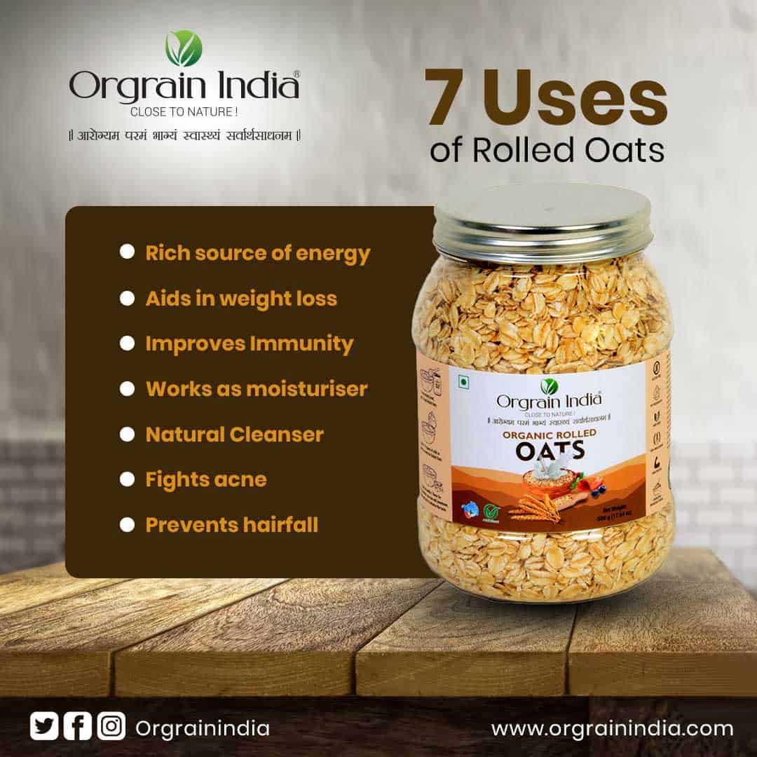 Organic Rolled Oats 500 gm