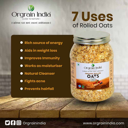 Organic Rolled Oats 500 gm