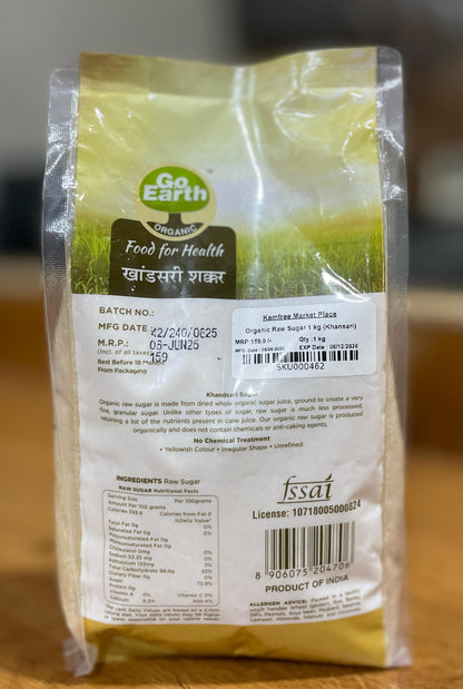 Organic Raw Sugar 1 kg (Khansari)