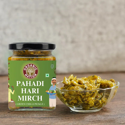 Organic PAHADI HARI MIRCH (Green Chilli Pickle)