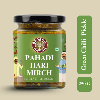 Organic PAHADI HARI MIRCH (Green Chilli Pickle)