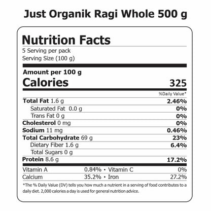 Organic Ragi Whole (Nachni/Mandua/Finger Millet)