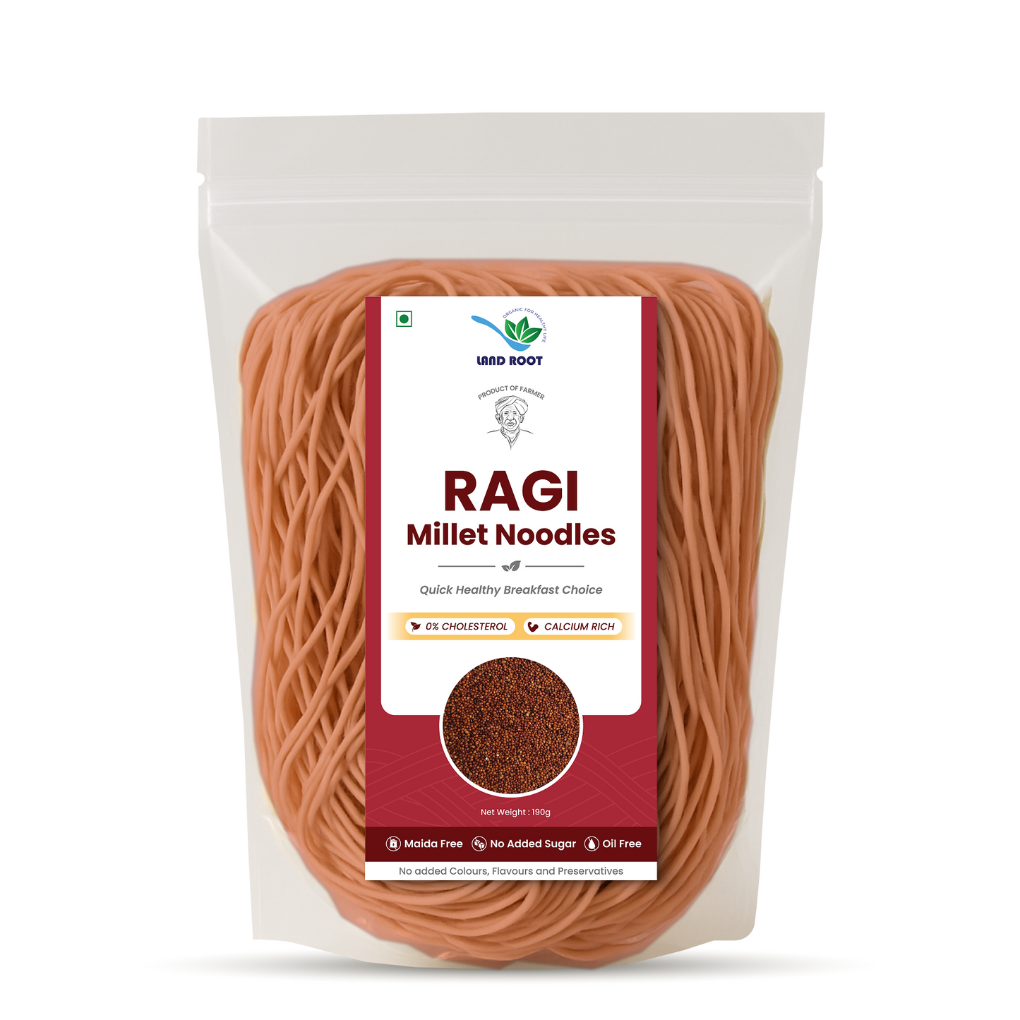 LandRoot Organic Ragi Millets Noodles