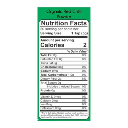 Organic Red Chilli Powder 100g