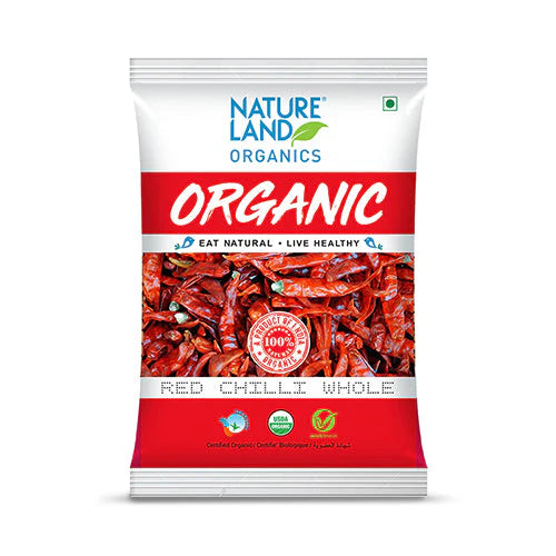 Organic Red Chilli Whole 50 Gm