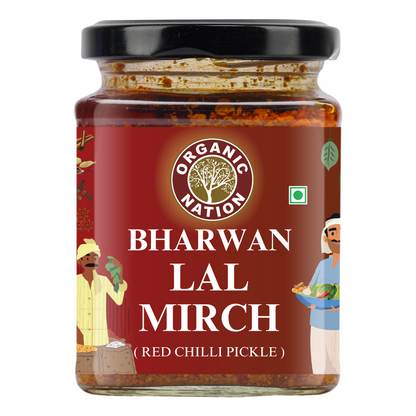 BHARWAN LAL MIRCH (Stuffed Red Chilli Pickle)