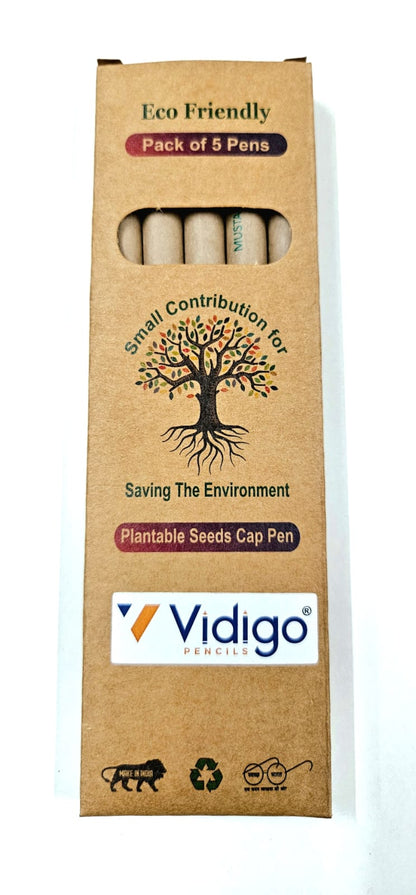 PLANTABLE SEED CAP WITH PAPER PEN (5 pcs)