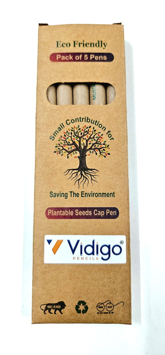 PLANTABLE SEED CAP WITH PAPER PEN (5 pcs)