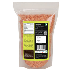 Organic Masoor Malka (Dhuli) Dal (Red Lentil) | 1 Kg