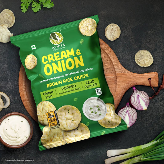Brown Rice Crisps Cream & Onion - 55 GM