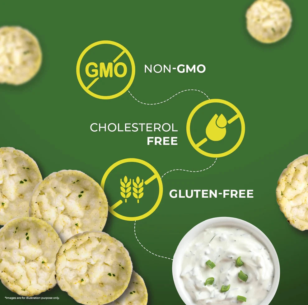 Brown rice Crisps, Cream & Onion - 55 GM