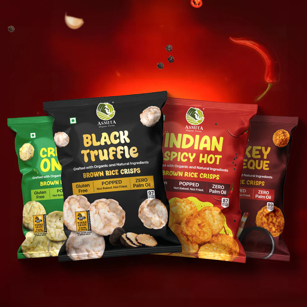 Brown rice Crisps, Indian Spicy Hot - 55 GM
