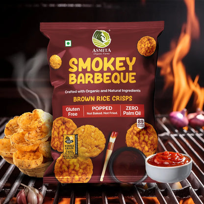 Brown rice Crisps, Smokey Barbeque - 55 GM
