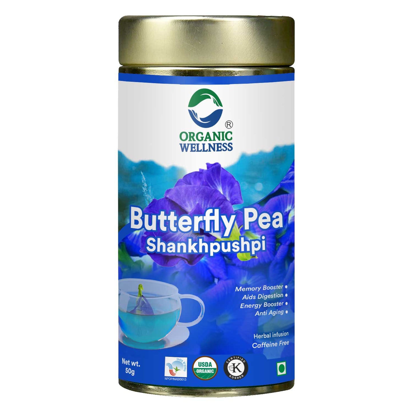 Organic Wellness Butterfly Pea Shankhpushpi Tea