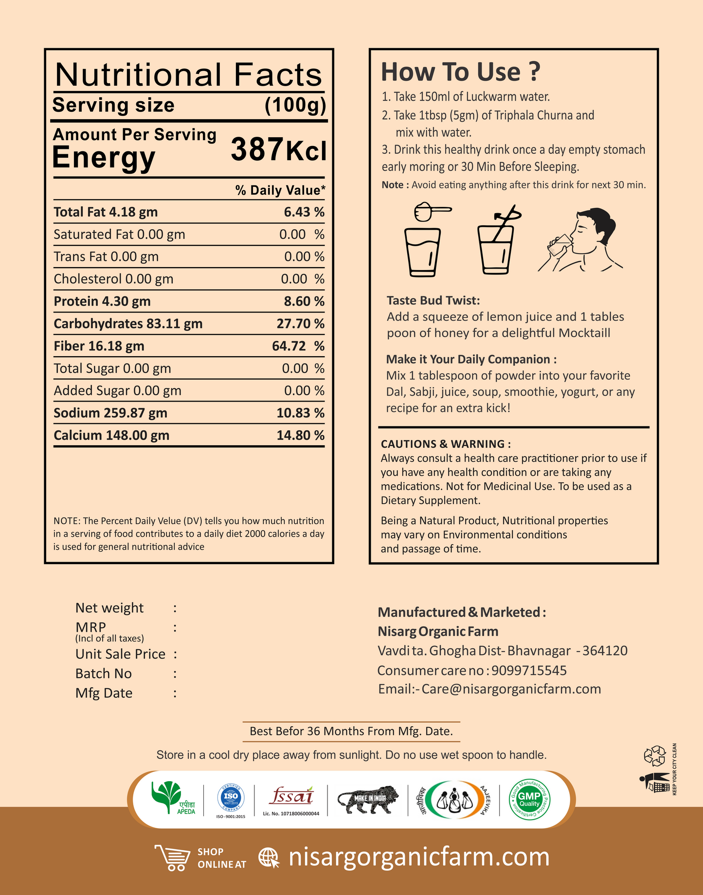 Triphala Powder