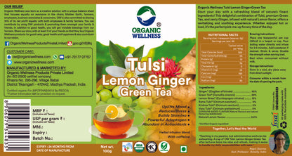 Tulsi Lemon Ginger Green Tea