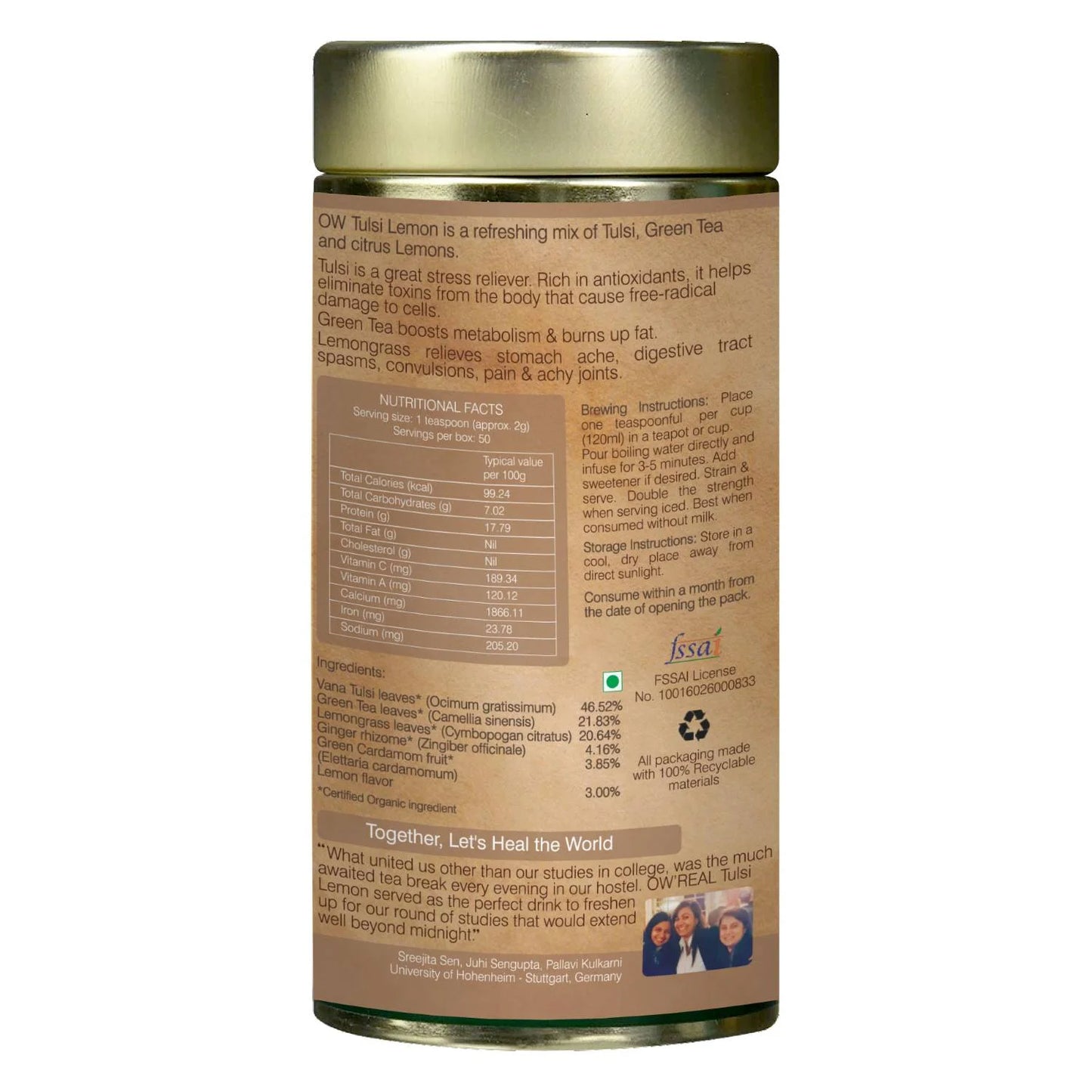Organic Wellness Tulsi Lemon