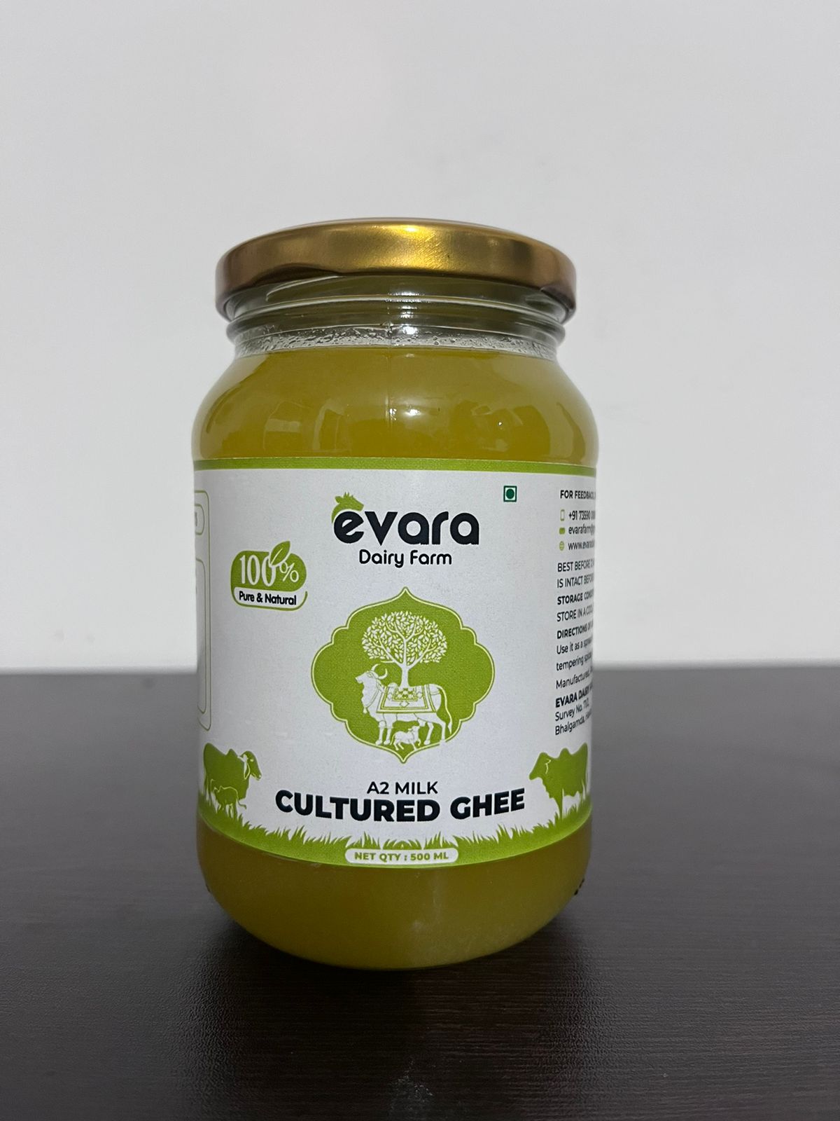 100% Chemical-Free A2 Milk Cultured Ghee: Pure Goodness in Every Drop!