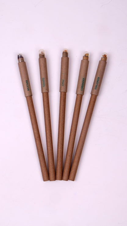 PLANTABLE SEED CAP WITH PAPER PEN (5 pcs)