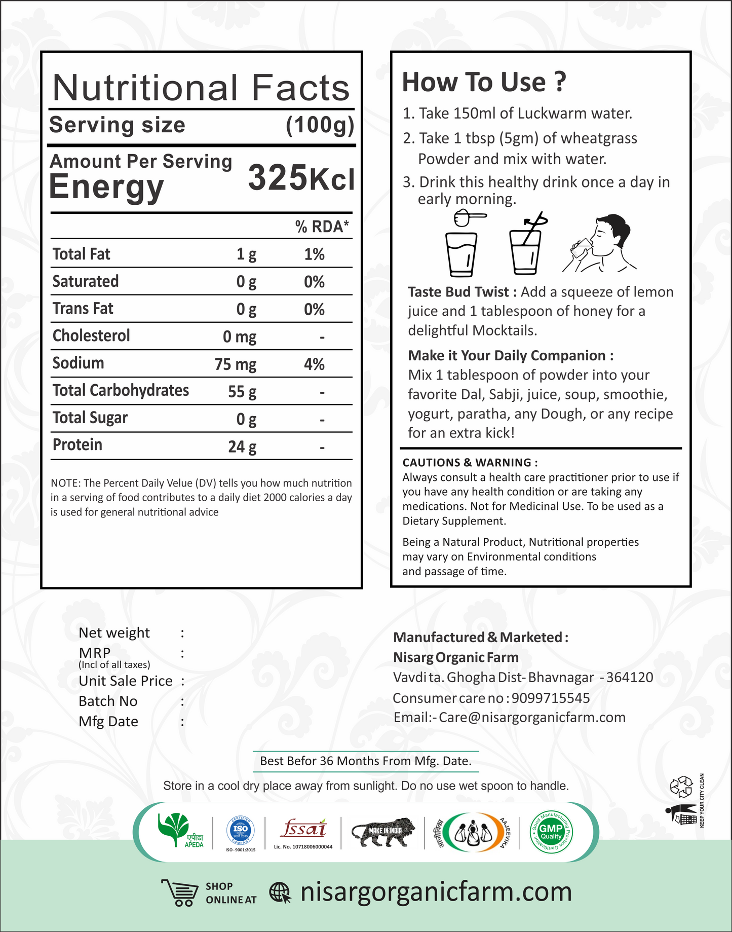 Wheatgrass Powder